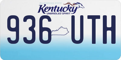 KY license plate 936UTH