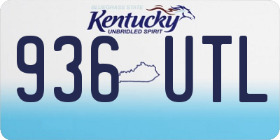 KY license plate 936UTL