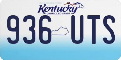 KY license plate 936UTS