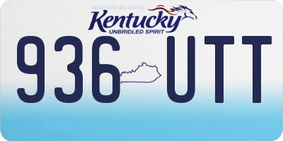 KY license plate 936UTT