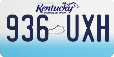 KY license plate 936UXH