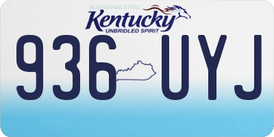KY license plate 936UYJ
