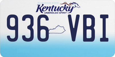 KY license plate 936VBI