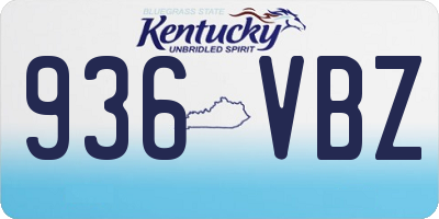 KY license plate 936VBZ