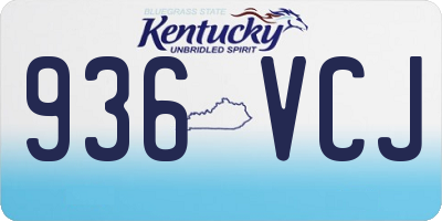 KY license plate 936VCJ