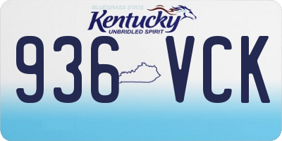 KY license plate 936VCK