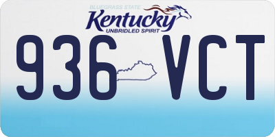 KY license plate 936VCT