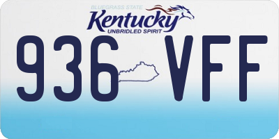 KY license plate 936VFF