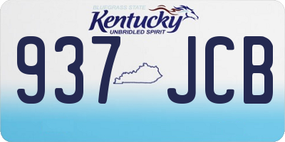 KY license plate 937JCB