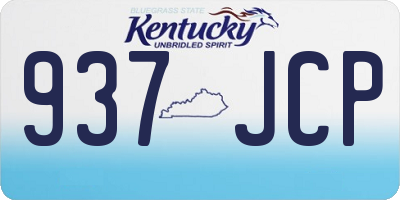 KY license plate 937JCP