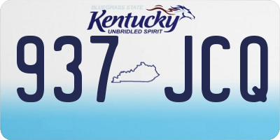 KY license plate 937JCQ