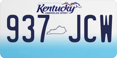 KY license plate 937JCW