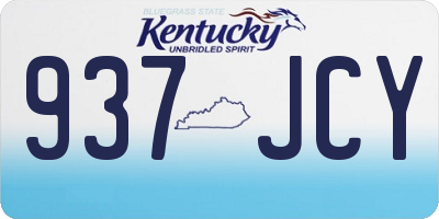 KY license plate 937JCY