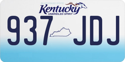 KY license plate 937JDJ