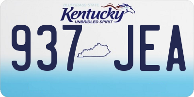 KY license plate 937JEA