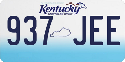 KY license plate 937JEE