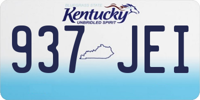 KY license plate 937JEI