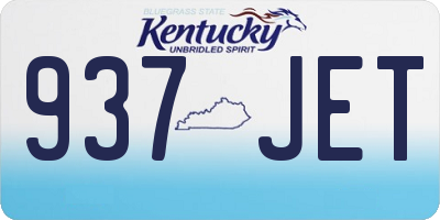 KY license plate 937JET
