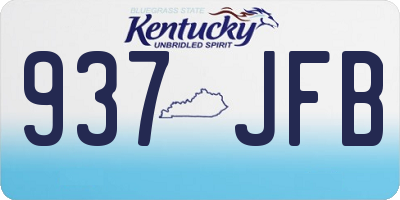 KY license plate 937JFB
