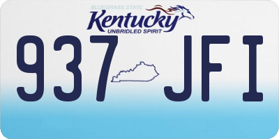 KY license plate 937JFI