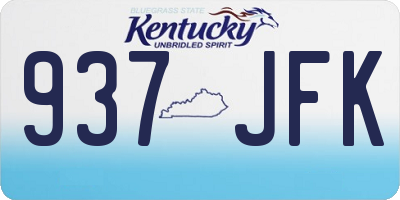 KY license plate 937JFK