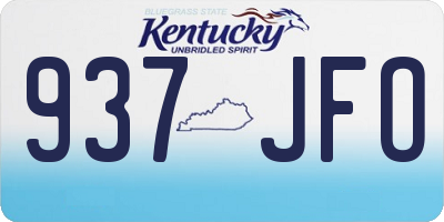 KY license plate 937JFO