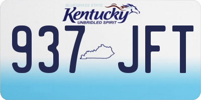 KY license plate 937JFT