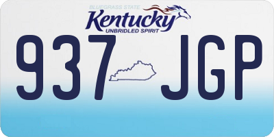 KY license plate 937JGP