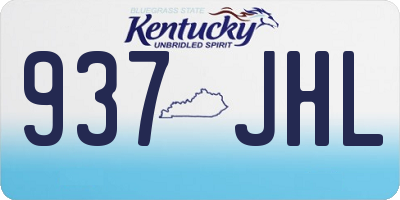 KY license plate 937JHL