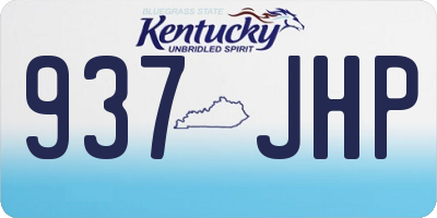 KY license plate 937JHP