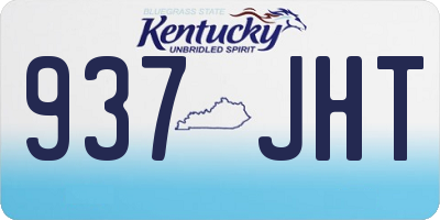 KY license plate 937JHT