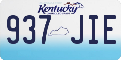 KY license plate 937JIE