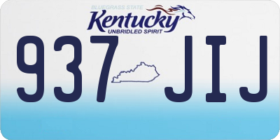 KY license plate 937JIJ