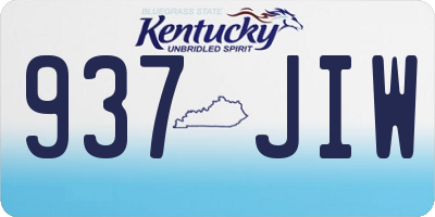 KY license plate 937JIW