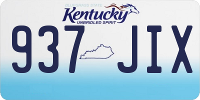 KY license plate 937JIX