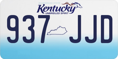 KY license plate 937JJD