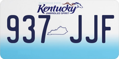 KY license plate 937JJF