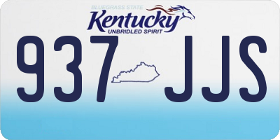 KY license plate 937JJS