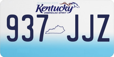 KY license plate 937JJZ
