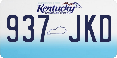 KY license plate 937JKD