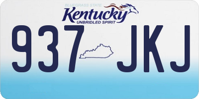 KY license plate 937JKJ