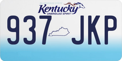 KY license plate 937JKP