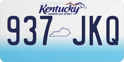 KY license plate 937JKQ