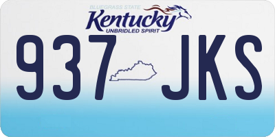 KY license plate 937JKS