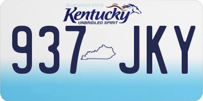 KY license plate 937JKY