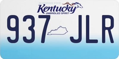 KY license plate 937JLR