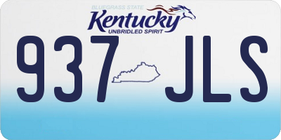 KY license plate 937JLS