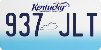 KY license plate 937JLT