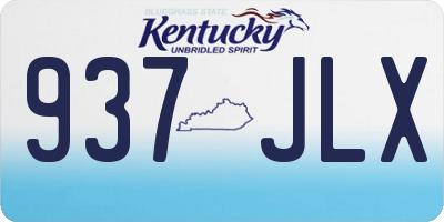 KY license plate 937JLX
