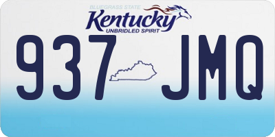 KY license plate 937JMQ